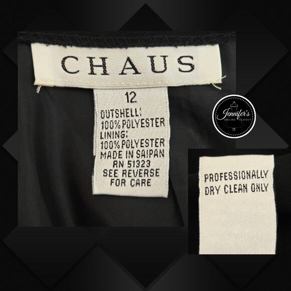 Chaus Black Classic Pencil Straight Skirt Size 12 - Picture 5 of 7